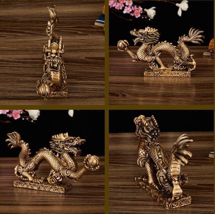 Dragon couleur bronze 22x4 5x12 cm